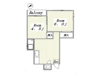 土屋ビル(2DK/3階)の間取り写真