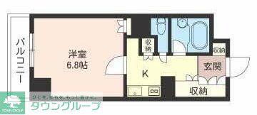 LASANTE川崎(1K/12階)の間取り写真