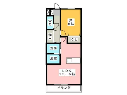 サニーコート東海 I(1LDK/1階)の間取り写真