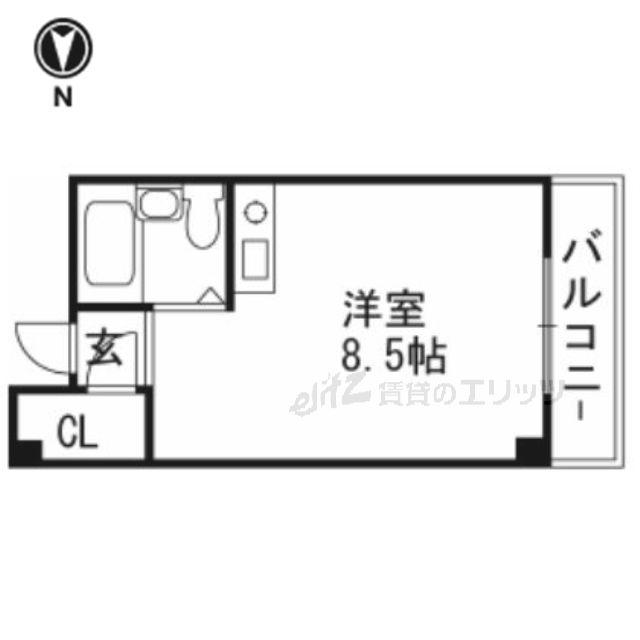 アークハイツ(ワンルーム/2階)の間取り写真