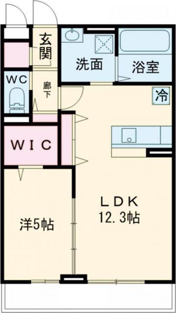 ラヴィベールメゾン(1LDK/1階)の間取り写真