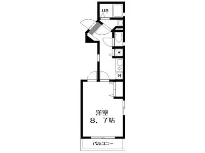 ヴィラサフィール(1K/3階)の間取り写真