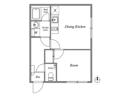 HJ PLACE 神楽坂(1DK/2階)の間取り写真