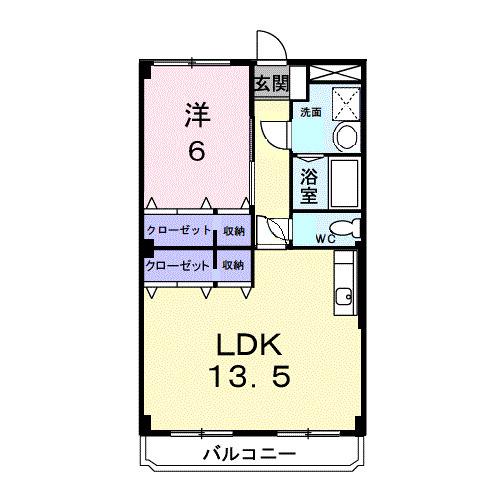 ニューマリッチミマヤ(1LDK/2階)の間取り写真