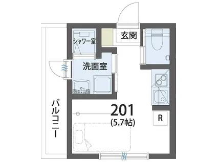 SIESTAVILLA平和台CONTEMUSE(ワンルーム/2階)の間取り写真