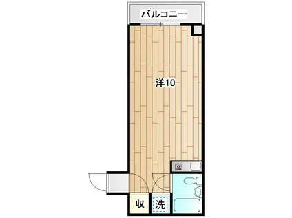 ライオンズマンション平沼橋(ワンルーム/4階)の間取り写真