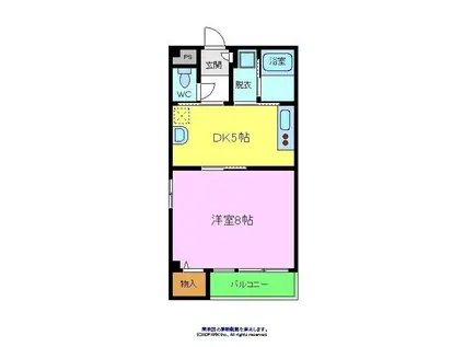 PRIMOなかもず(1DK/5階)の間取り写真