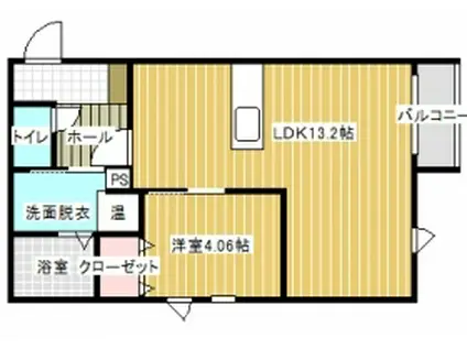 デリス・メゾン日の出(1LDK/3階)の間取り写真