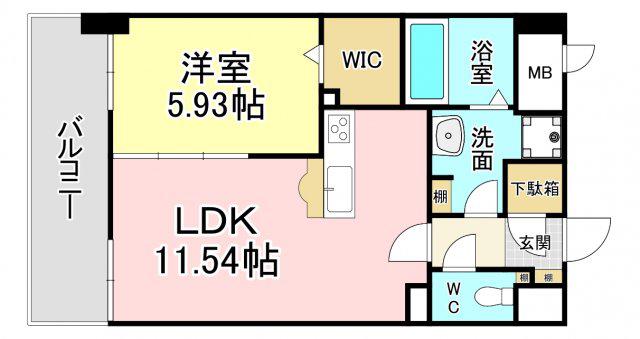 B REGIS(1LDK/2階)の間取り写真