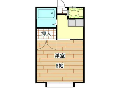 レジデンスサトウC(1K/1階)の間取り写真