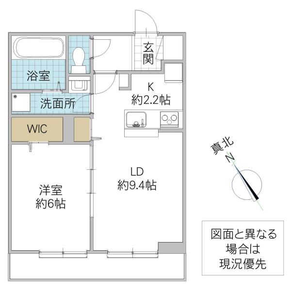 クロシェット赤塚(1LDK/1階)の間取り写真