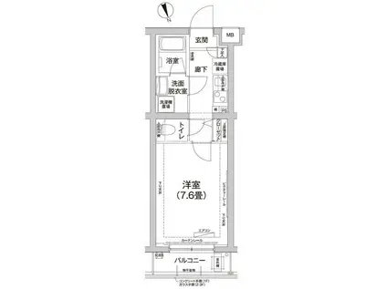 アイルエアポート羽田(1K/1階)の間取り写真
