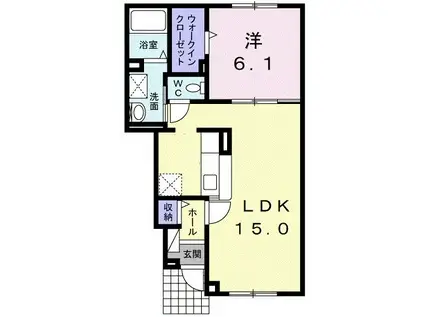 THANK665(1LDK/1階)の間取り写真