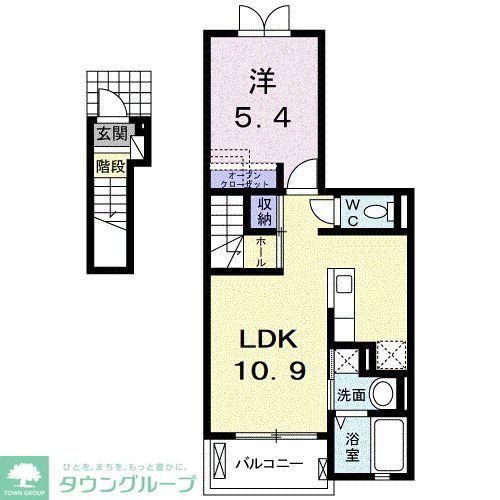 アグリ ウェイ I(1LDK/2階)の間取り写真