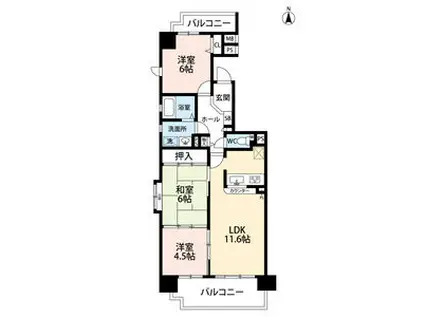 グランドメゾン六番町 A-3(3LDK/3階)の間取り写真