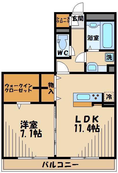 グランテージ(1LDK/3階)の間取り写真