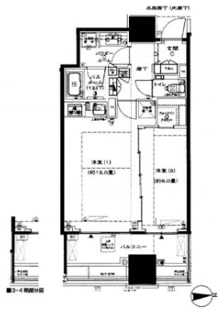 シティタワー銀座東(1LDK/10階)の間取り写真