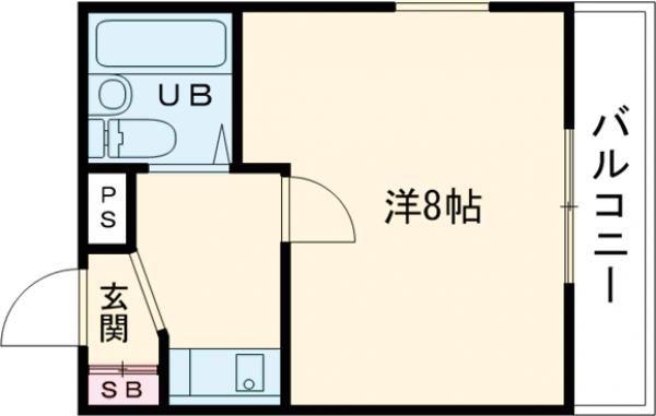 新大マンション(1K/2階)の間取り写真