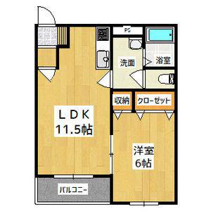 サンティールマンション(1LDK/3階)の間取り写真