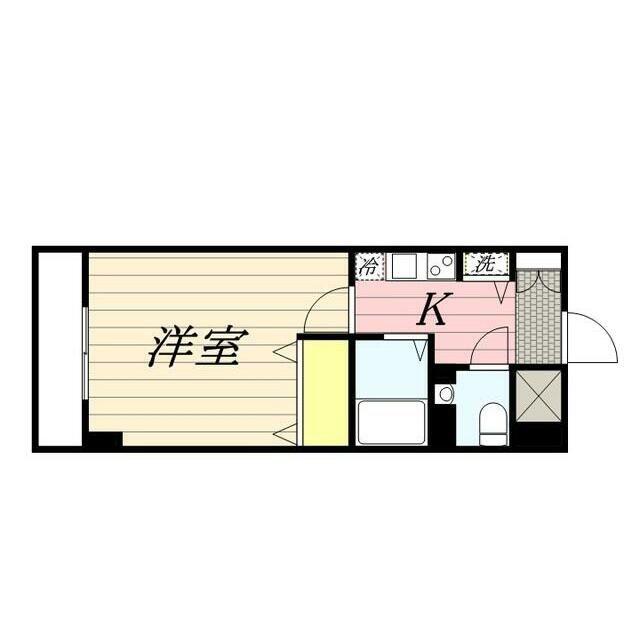 ロリエタワー川崎(1K/8階)の間取り写真