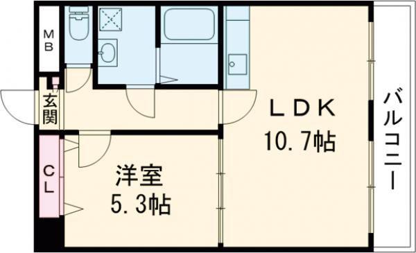ピュアみやび一番館(1LDK/3階)の間取り写真