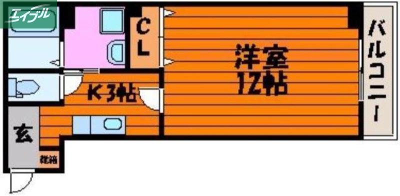 ルミナスライフ(1K/9階)の間取り写真