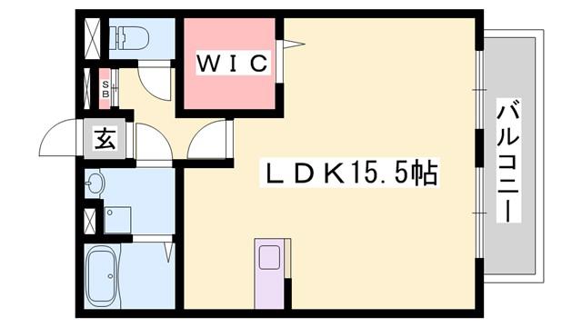 デスパシオ(ワンルーム/2階)の間取り写真