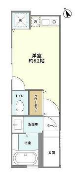 Kハウス白山(ワンルーム/1階)の間取り写真