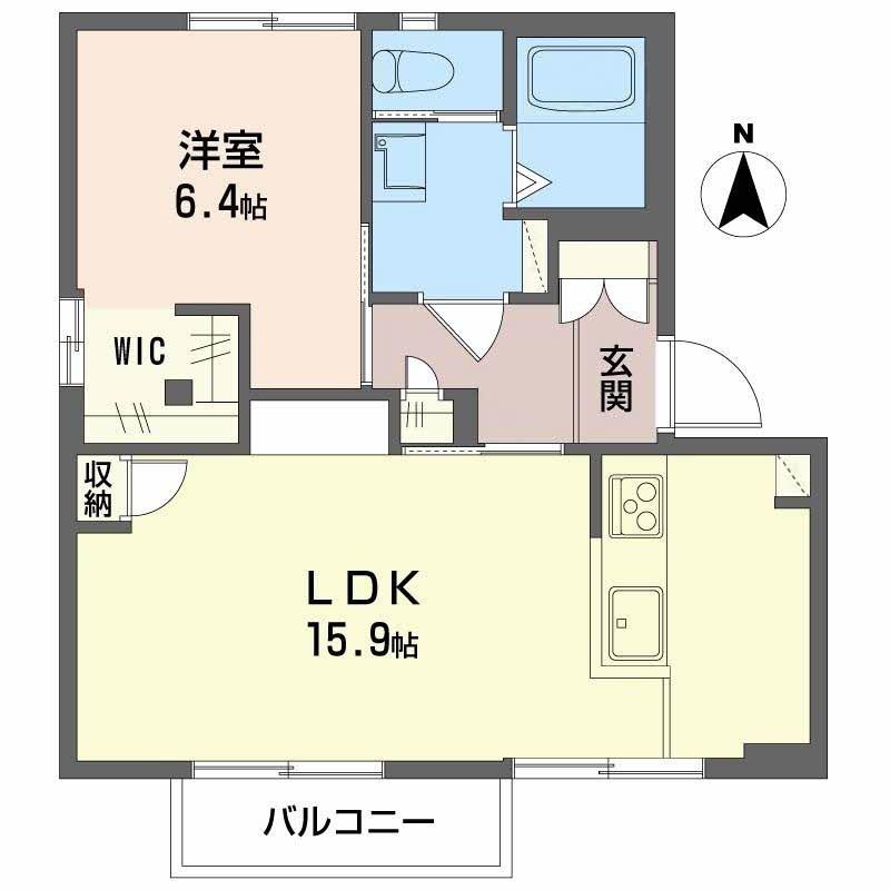 ガーデンハイムABC(1LDK/2階)の間取り写真