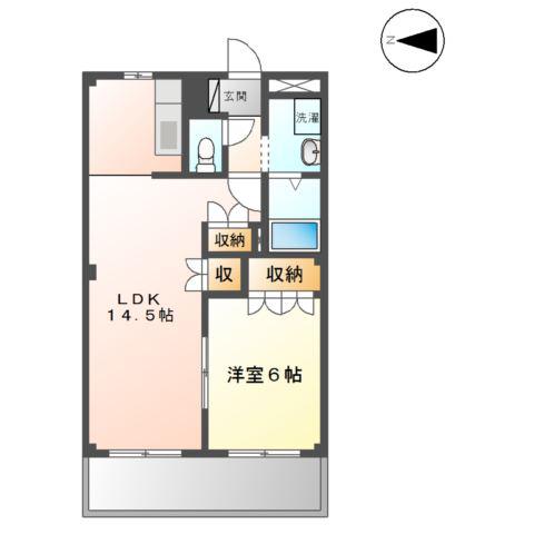 アルファビレッジ豊岡(1LDK/1階)の間取り写真