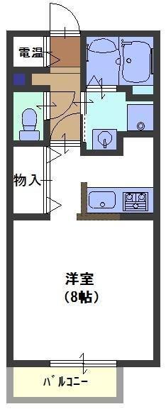 パンリュ ミエール(1K/1階)の間取り写真