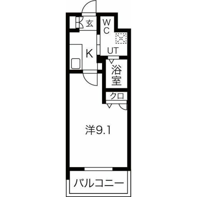 エスリード梅田北(1K/7階)の間取り写真