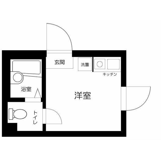リッシェル北千住(ワンルーム/1階)の間取り写真