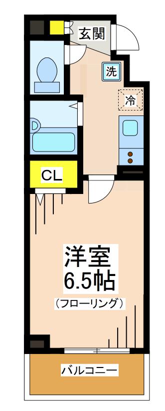 グランヴァン南烏山(1K/5階)の間取り写真