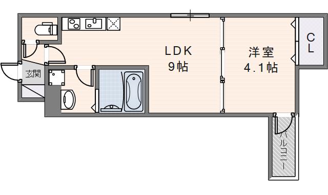 D PORTA URBAN LIFE(1LDK/3階)の間取り写真