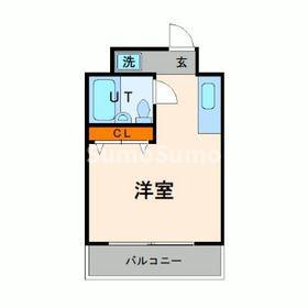 メゾン光陽(ワンルーム/2階)の間取り写真