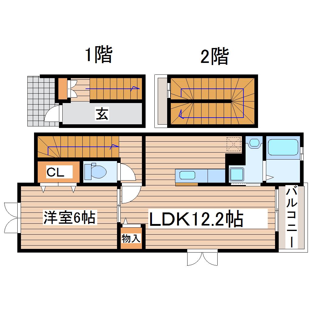 エスピナカ杜I(1LDK/3階)の間取り写真
