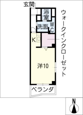 パレ・ジュイール(ワンルーム/3階)の間取り写真
