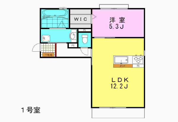 グランド・メゾン日高(1LDK/3階)の間取り写真