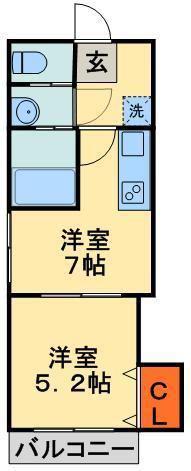 PRIME HILLS千葉中央(1DK/1階)の間取り写真