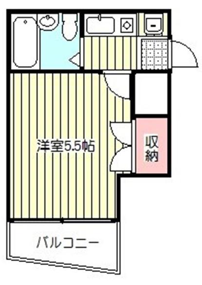 スカイコート戸田公園第4(1K/5階)の間取り写真