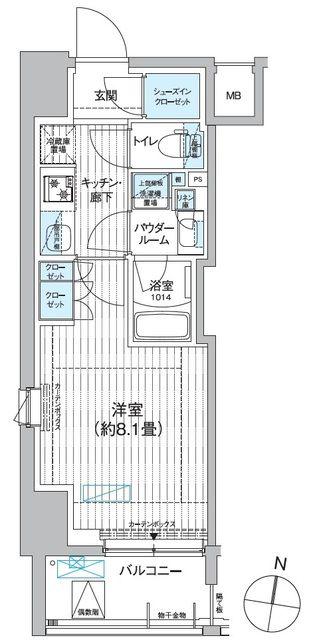 プレミアムフラットひばりヶ丘駅前(1K/12階)の間取り写真