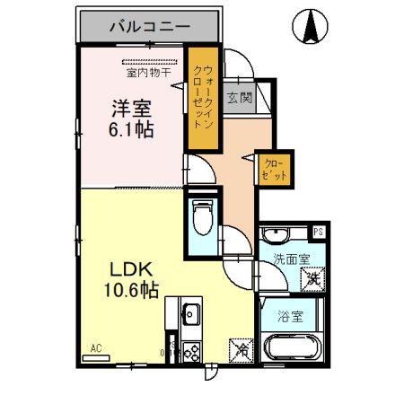 アルベロ(1LDK/1階)の間取り写真