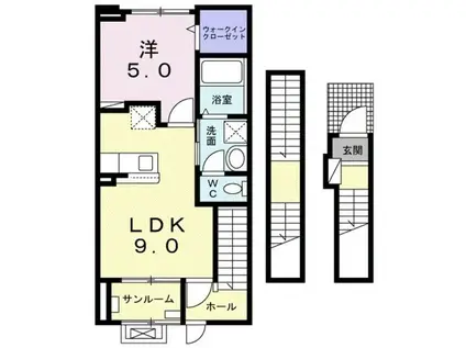 スティルライフ(1LDK/3階)の間取り写真