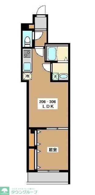 ミリアビタ船橋(1LDK/2階)の間取り写真