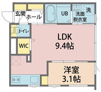 BECKETTS(1LDK/1階)の間取り写真