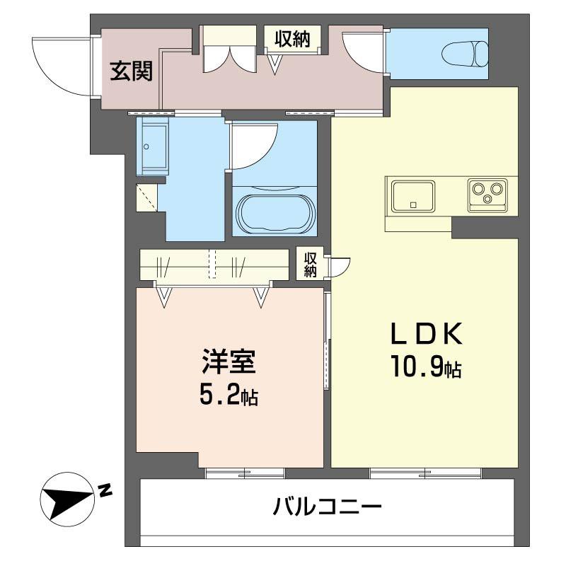 カ・ピリナ柏(1LDK/2階)の間取り写真