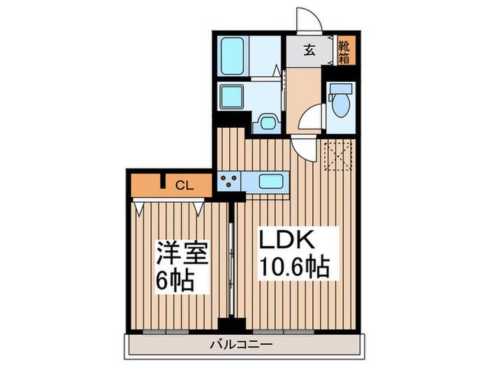TIARA南町田(1LDK/3階)の間取り写真