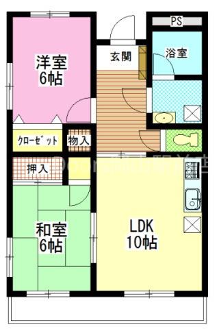 エクセレントファルコン(2LDK/1階)の間取り写真