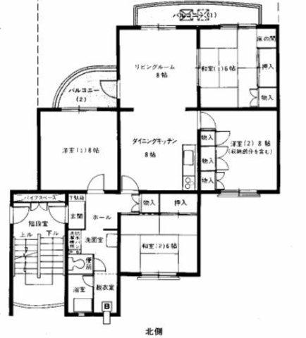 西武郊外マンション湘南鷹取台 L棟(4LDK/5階)の間取り写真
